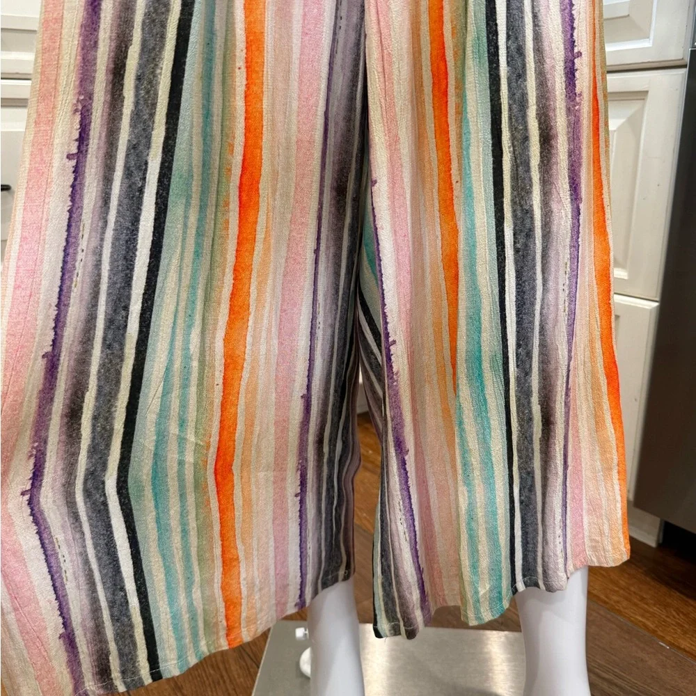 Blank NYC Striped Multicolor Halter Summer Jumpsuit Small - Picture 7 of 11